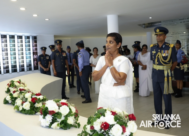 SLAF FALLEN WAR HEROES HONOURED AT THE WAR HEROES MONUMENT SLAF TRADE TRAINING SCHOOL, EKALA